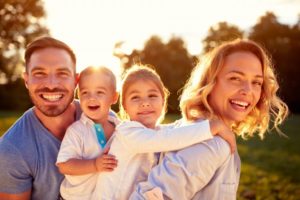 Family smiling